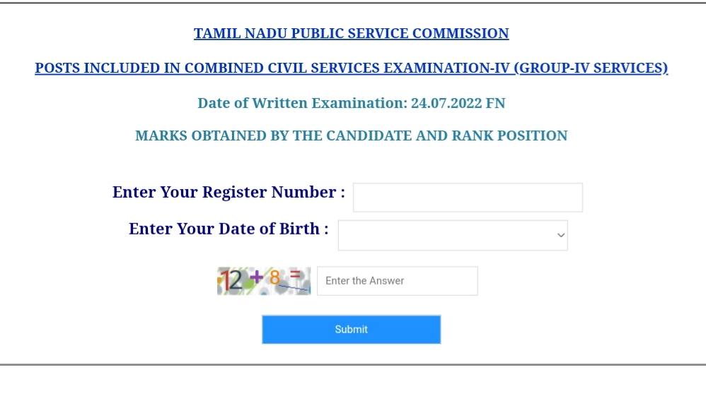 TNPSC Group 4 Result 2023