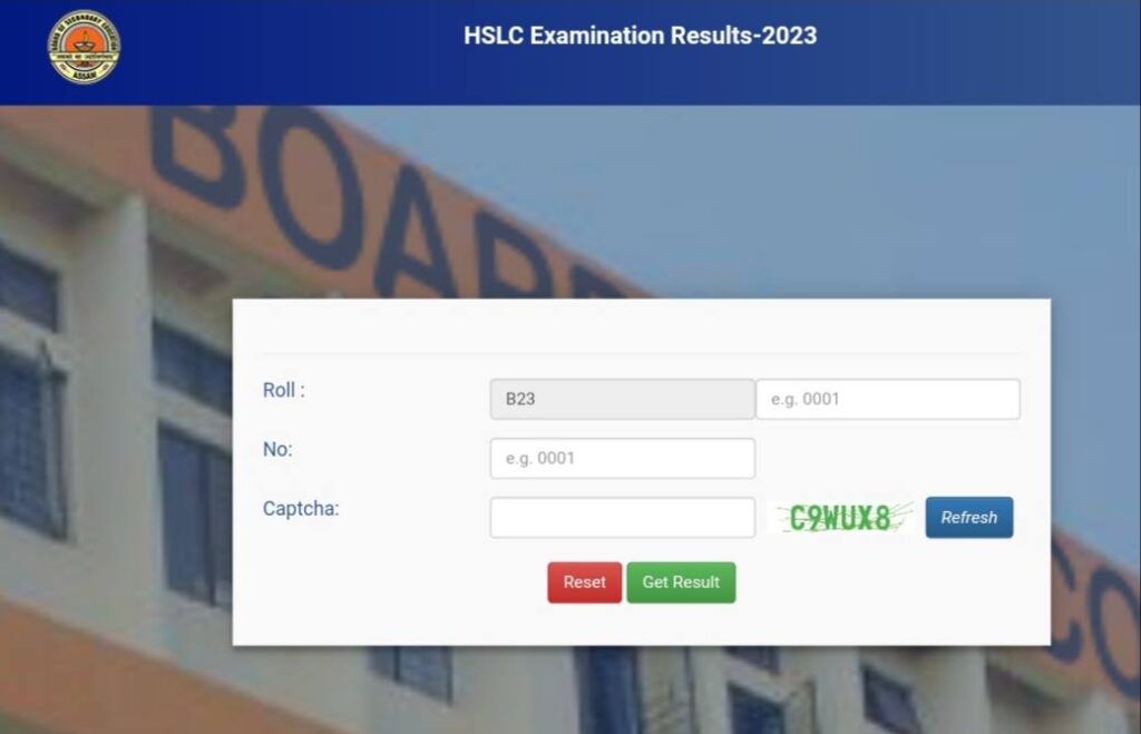 SEBA HSLC Result 2023