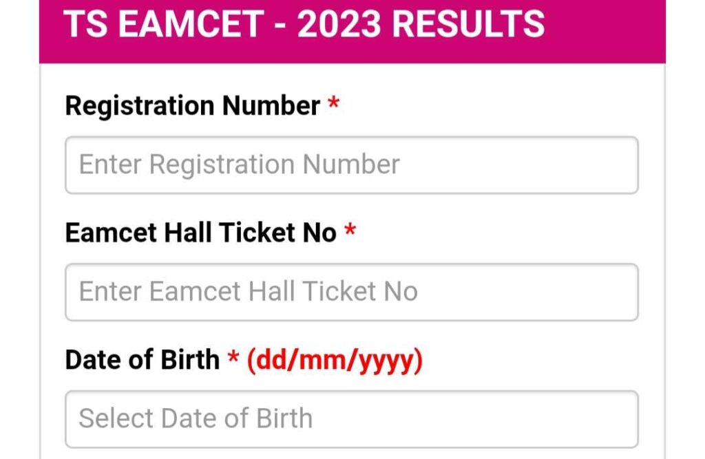 TS EAMCET Result 2023