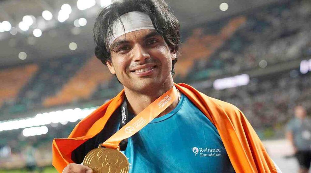 Neeraj Chopra wins gold medal at the World Athletics Championships 2023