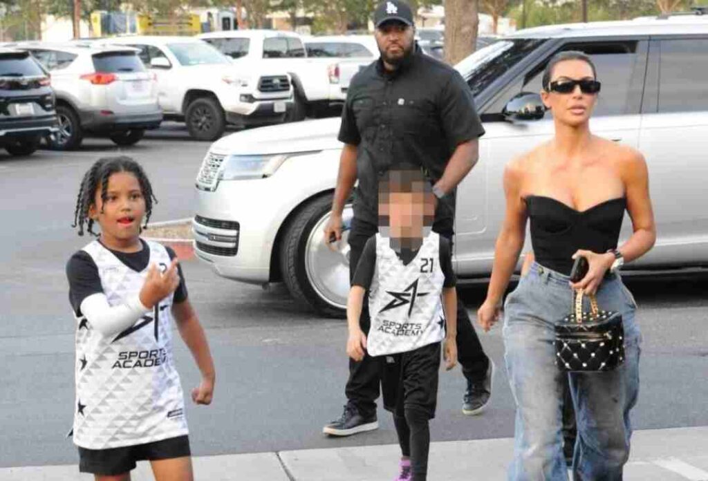 Kim Kardashian's son Saint shows middle finger to paparazzi