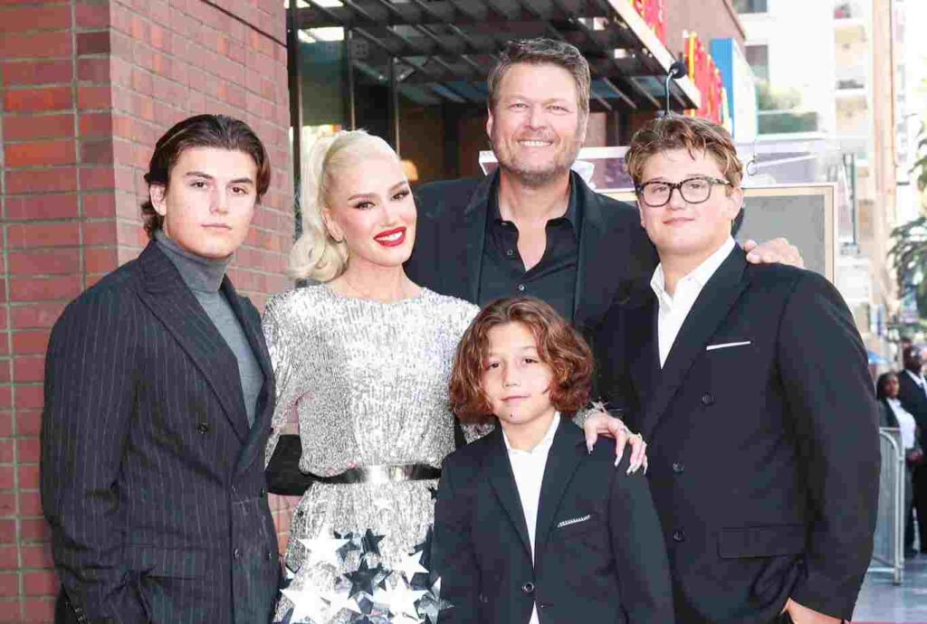 Gwen Stefani with her family at the Hollywood Walk of Fame