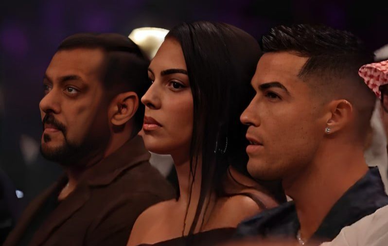 Salman Khan, Cristiano Ronaldo and Georgina Rodriguez in a boxing match at Saudi Arabia