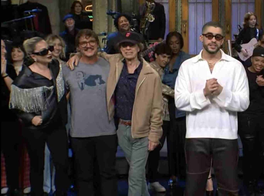 Lady Gaga, Pedro Pascal, Mick Jagger at SNL hosted by Bad Bunny