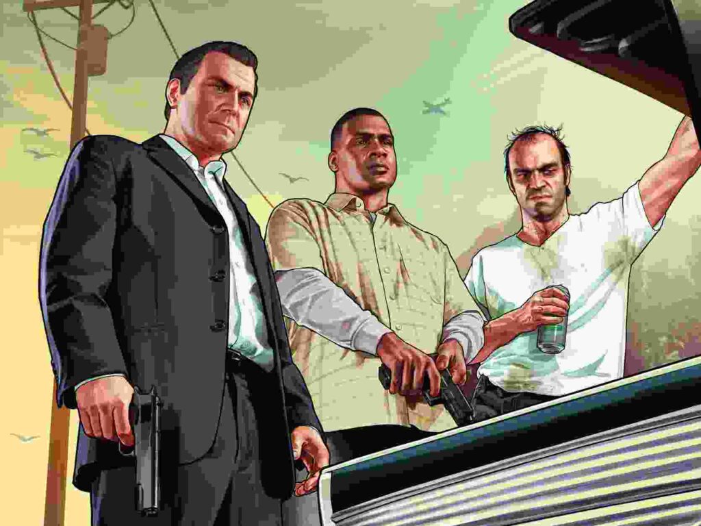 Michael De Santa, Franklin Clinton Trevor Philips GTA 5 characters 