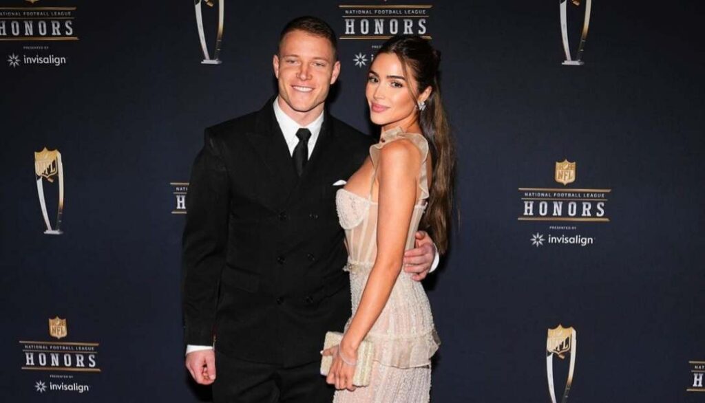 Christian McCaffrey and Olivia Culpo