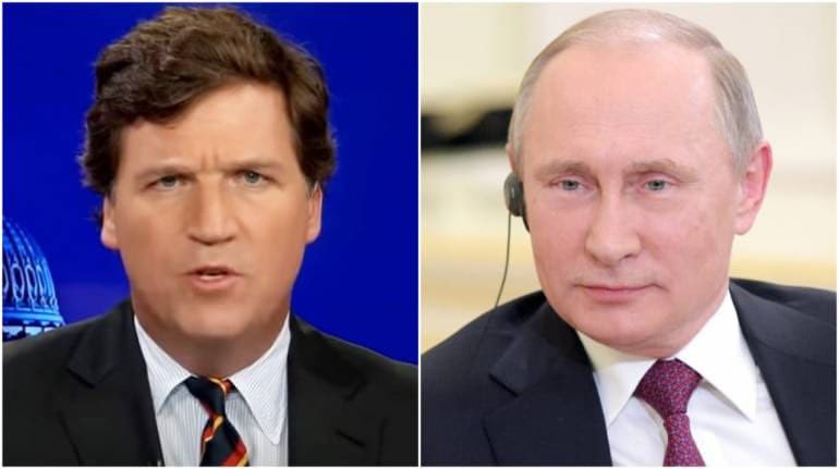 Tucker Carlson and Vladimir Putin