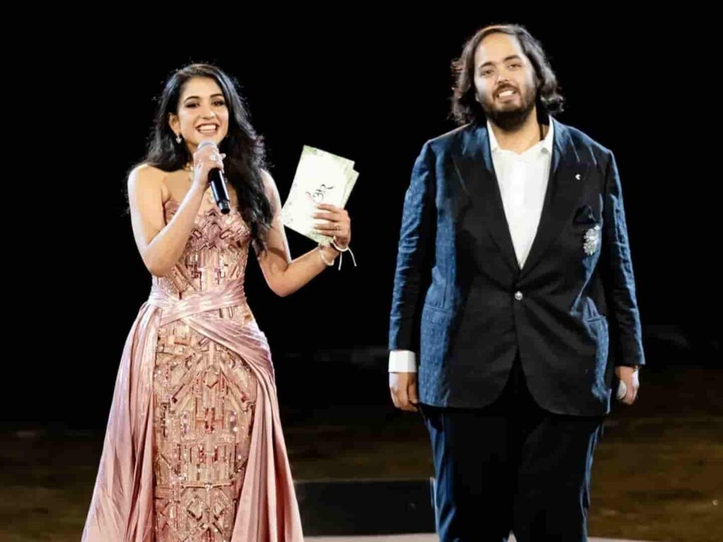 Anant Ambani and Radhika Merchant at their pre-wedding celebration