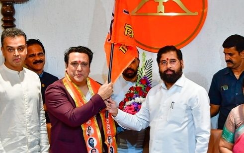 Govinda with Eknath Shinde