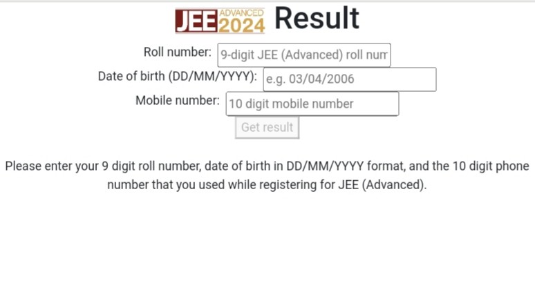 JEE Advanced 2024 Result