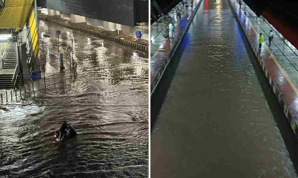 Waterlogging due to heavy rains in Mumbai