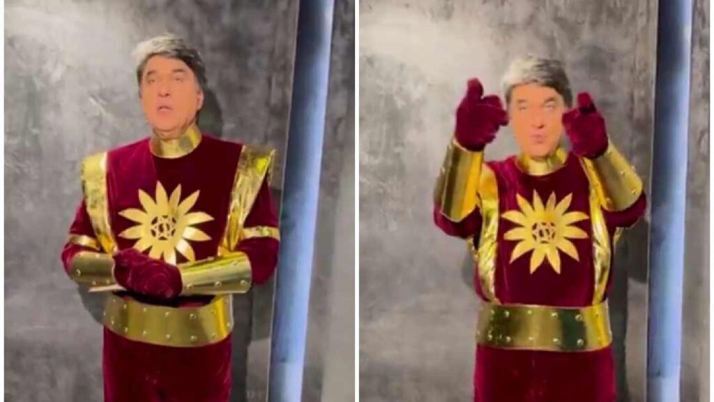 Mukesh Khanna in Shaktimaan getup