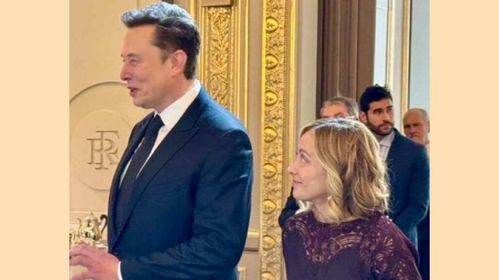 Elon Musk and Giorgia Meloni