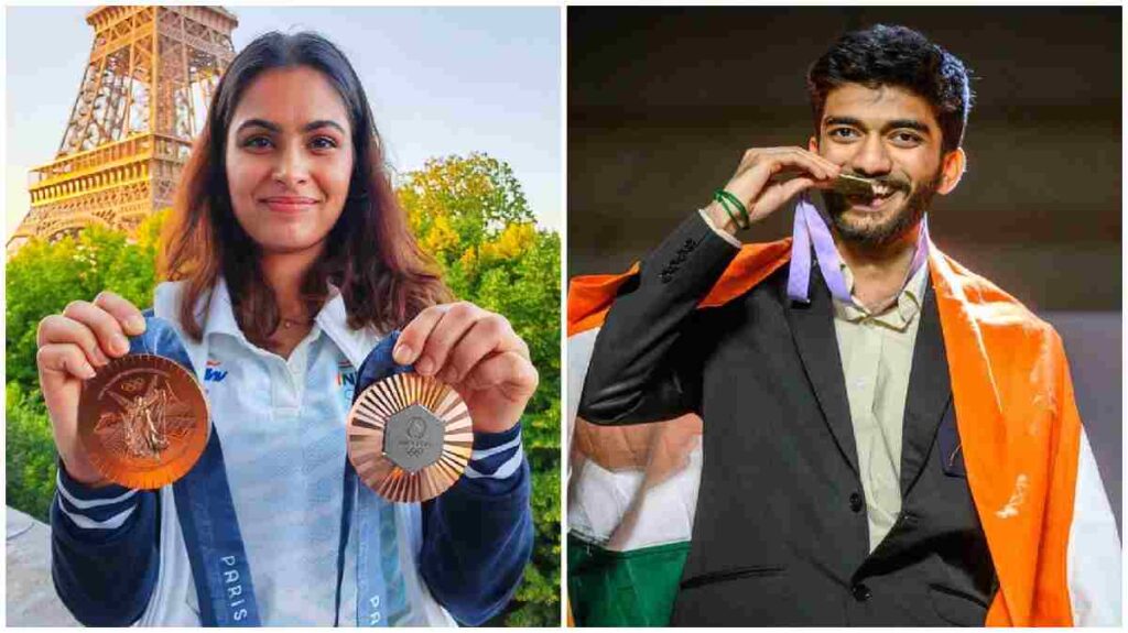 Sports Ministry Announces Major Dhyan Chand Khel Ratna Awardees for 2024 1 Manu Bhaker and D Gukesh